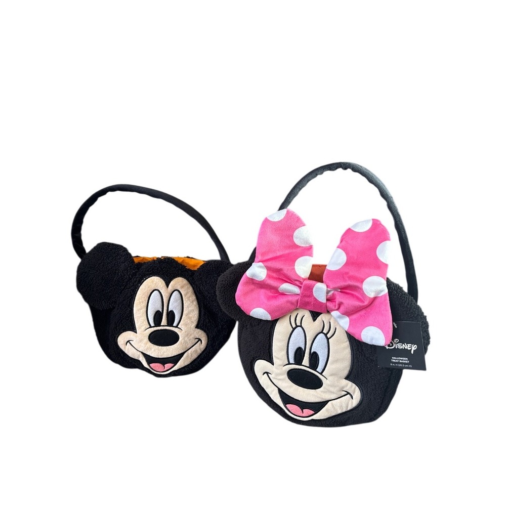 Disney Mickey Mouse & Minnie Mouse Halloween Treat Bag Basket GIFT NEW